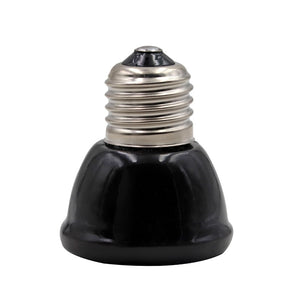Mini Black Pet Heating lamp Infrared Ceramic Emitter Heat Light Bulb Pet Brooder Chickens Reptile Lamp 25/50/ 75/100W
